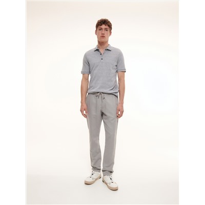 Chino-Jogger mit hohem Leinenanteil