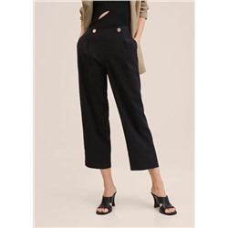 Pantalón crop botones -  Mujer | MANGO OUTLET Melilla