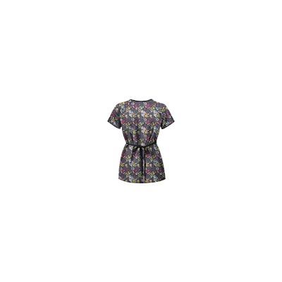 UA Mod Mix Pewter Print Mock Wrap Scrub Top