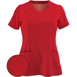 Jockey Scrubs Tone-on-Tone Mock Wrap Top