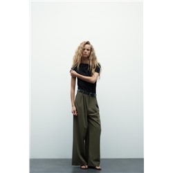 DOUBLE PLEAT TROUSERS WITH BELT