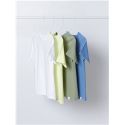PACK OF 4 PLAIN SHORT SLEEVE T-SHIRTS