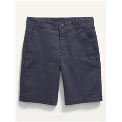 Built-In Flex Flat-Front Straight Twill Shorts for Boys