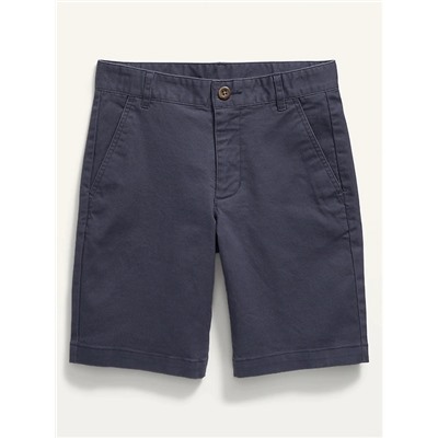 Built-In Flex Flat-Front Straight Twill Shorts for Boys
