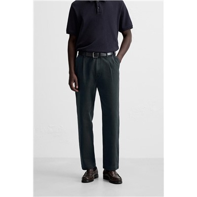 PANTALÓN REGULAR FIT PLIEGUES