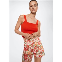 Short estampado lino  -  Mujer | MANGO OUTLET Melilla