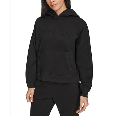 Calvin Klein Women's Fleece Embossed Logo Pullover Hoodie