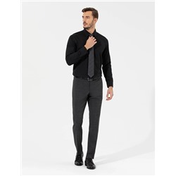 Siyah Regular Fit Uzun Kollu Klasik Gömlek