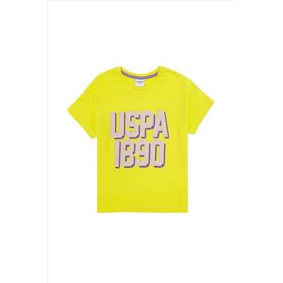 Kız Çocuk Neon Sarı Pijama Takımı