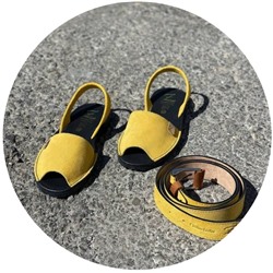 Ab.Zapatos • 3106-8 • AMARILLO+Ab.Zapatos Pelle cinturon (140) Amarillo АКЦИЯ