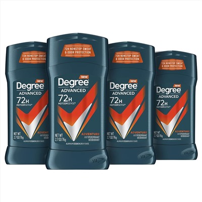 2 ШТ! Degree Men Antiperspirant Deodorant Adventure Freshness and Odor Protection Deodorant for Men 2.7 Oz,