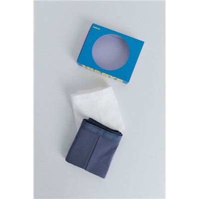 Pack 2 bragas bóxer azul, blanco