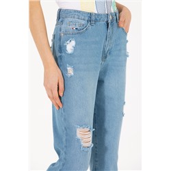 Kadın Açık Mavi Jean Pantolon