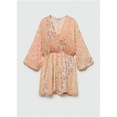 Vestido corto estampado floral
