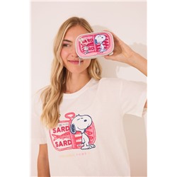 Monedero Snoopy rosa metalizado