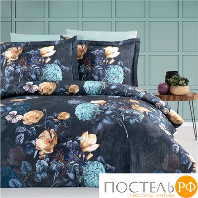 Постельное белье Карвен Stripe Satin с цветным принтом 1.5 спальное N249 -SB017(4пр.)