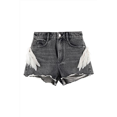 Short vaquero Negro