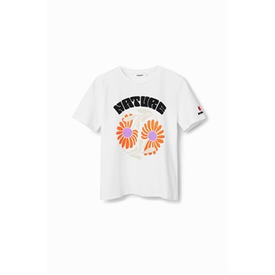 Camiseta "Save Nature" flores