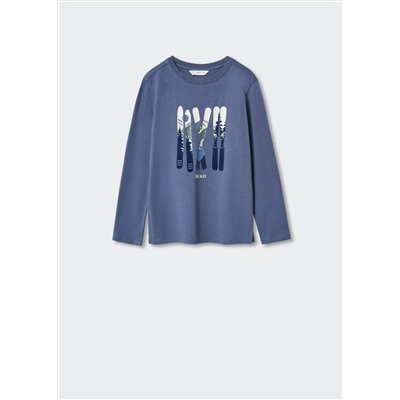 Camiseta manga larga estampada -  Niño | MANGO OUTLET España