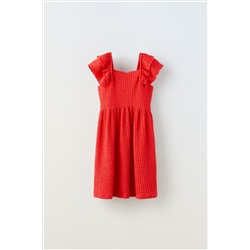 VESTIDO TEXTURA VOLANTES