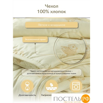 CLASSIC by T ЗОЛОТОЙ БАМБУК Одеяло 200х210,1пр,хлопок/бамбук/полиэф.вол.