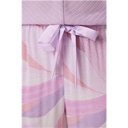 Pijama Capri estampado geométrico lila
