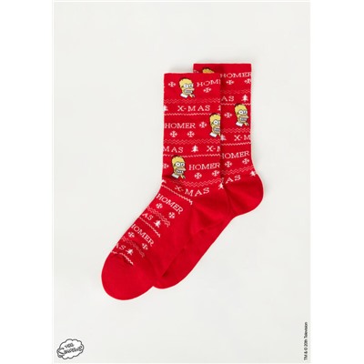 Anti-Rutsch Socken The Simpsons Weihnachten Family für Herren