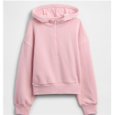 Kids Relaxed Half-Zip Fleece Hoodie