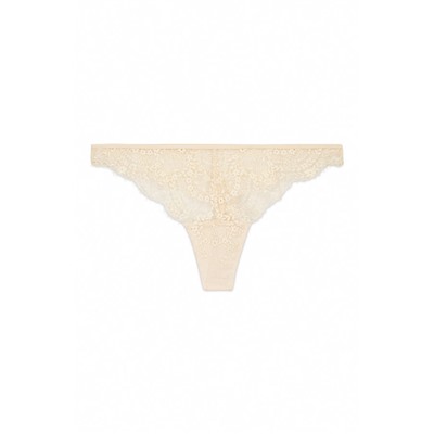 Tanga encaje nude