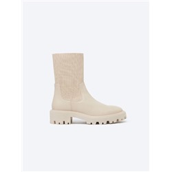 SOCK ANKLE BOOTS WITH TRACK SOLES