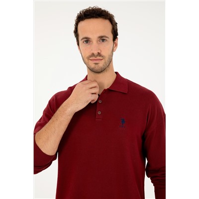 Erkek Bordo Basic Kazak