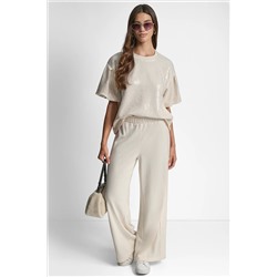 SEQUIN PUFF SLEEVE SWEATER