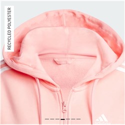 ESSENTIALS 3-STRIPES FULL-ZIP FLEECE HOODIE