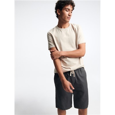 Shorts im Regular-Fit aus Leinenmischung