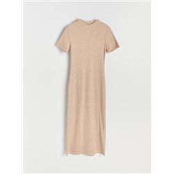 Kleid aus Rippstrickjersey