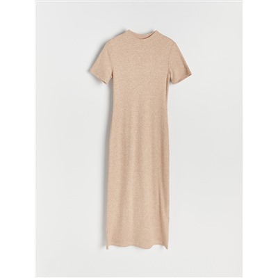 Kleid aus Rippstrickjersey