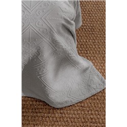 Marjolaina %100 Pamuk King Size Yatak Örtüsü - Gri