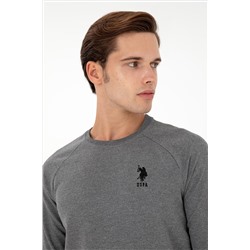 Erkek Antrasit Melanj Basic Sweatshirt