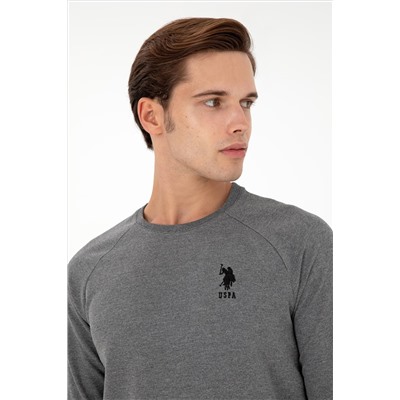 Erkek Antrasit Melanj Basic Sweatshirt