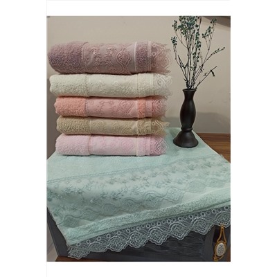 ŞENER HOME 6'lı Dantelli Güpürlü Havlu Seti 50x90 Cm. El&yüz Havlusu DantelliHavlu1