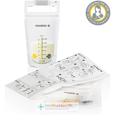 Medela Sachets de Conservation pour Lait Maternel 180ml - 50 Sachets