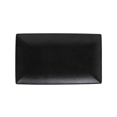 Блюдо, 27,5х16 см, фарфор P, прямоугольное, черное, матовое, Caviar Black, 58692