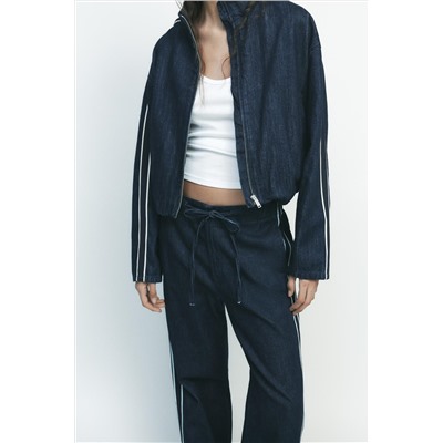 PANTALÓN DENIM BANDA LATERAL