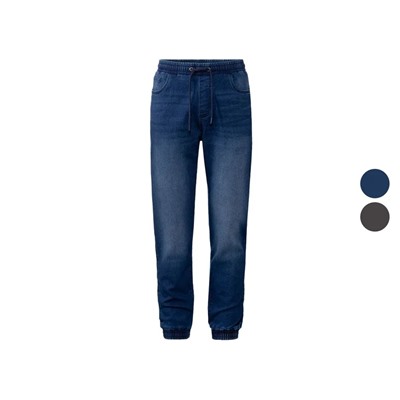 LIVERGY Herren Denim Jogger, mit Bündchen am Beinabschluss