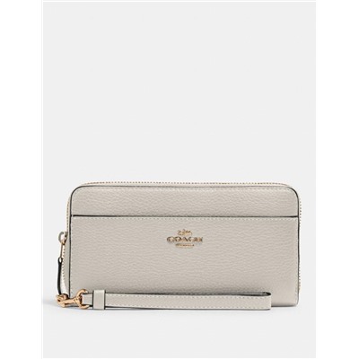 Accordion Zip Wallet With Wristlet Strap