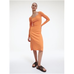 Strickkleid mit Gestreifter Struktur