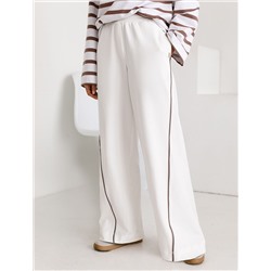 Свободные брюки  из тонкого премиального футера с эластаном