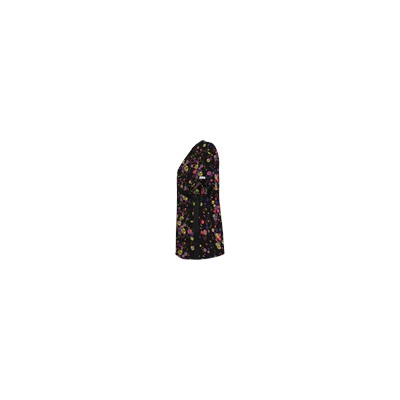 UA Circle Of Zenergy Black Mock Wrap Scrub Top
