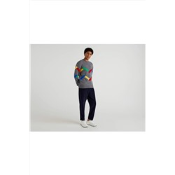 United Colors of Benetton Çizgili Jcc Tasarım Kazak 122A103MK1033-507