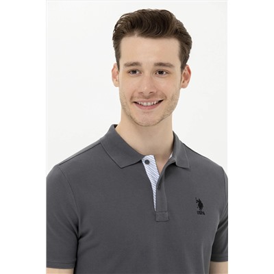Erkek Antrasit Basic Polo Yaka Tişört